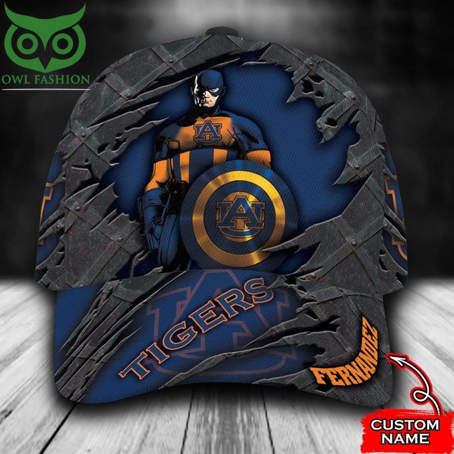 Auburn Tigers Classic Cap Captain America NCAA1 Custom Name