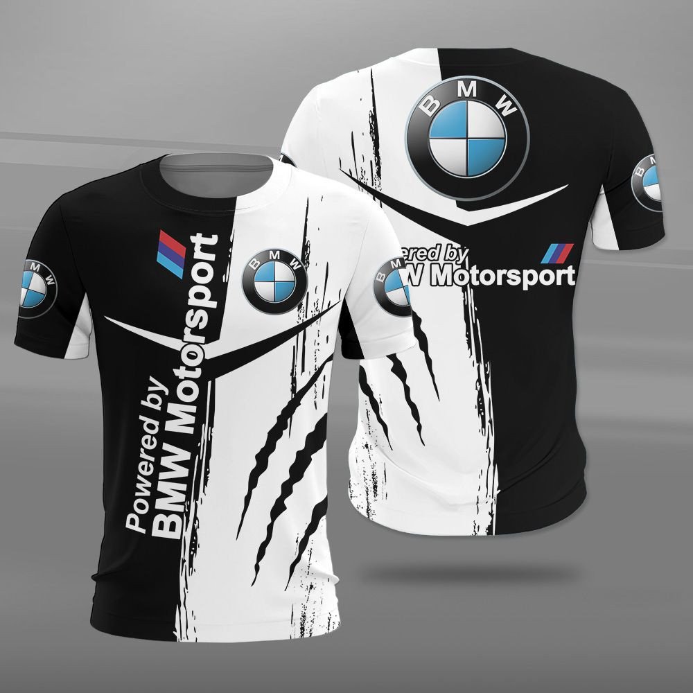 BMW Motorsport Logo Black and White 3D Shirt