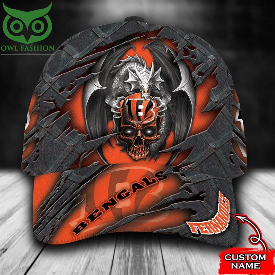 Cincinnati Bengals Classic Cap Dragon NFL Custom Name