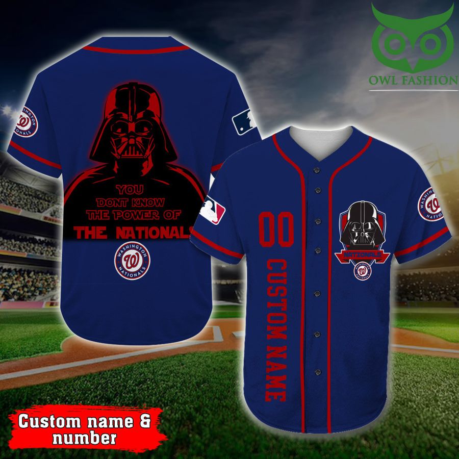 Washington Nationals Baseball Jersey Darth Vader Star Wars MLB Custom Name Number 