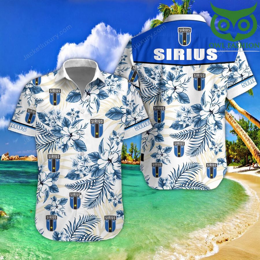 IK Sirius Fotboll floral cool tropical Hawaiian shirt short sleeves