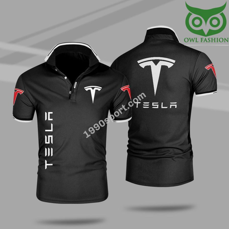Tesla brand logo classic style 3D Polo shirt 