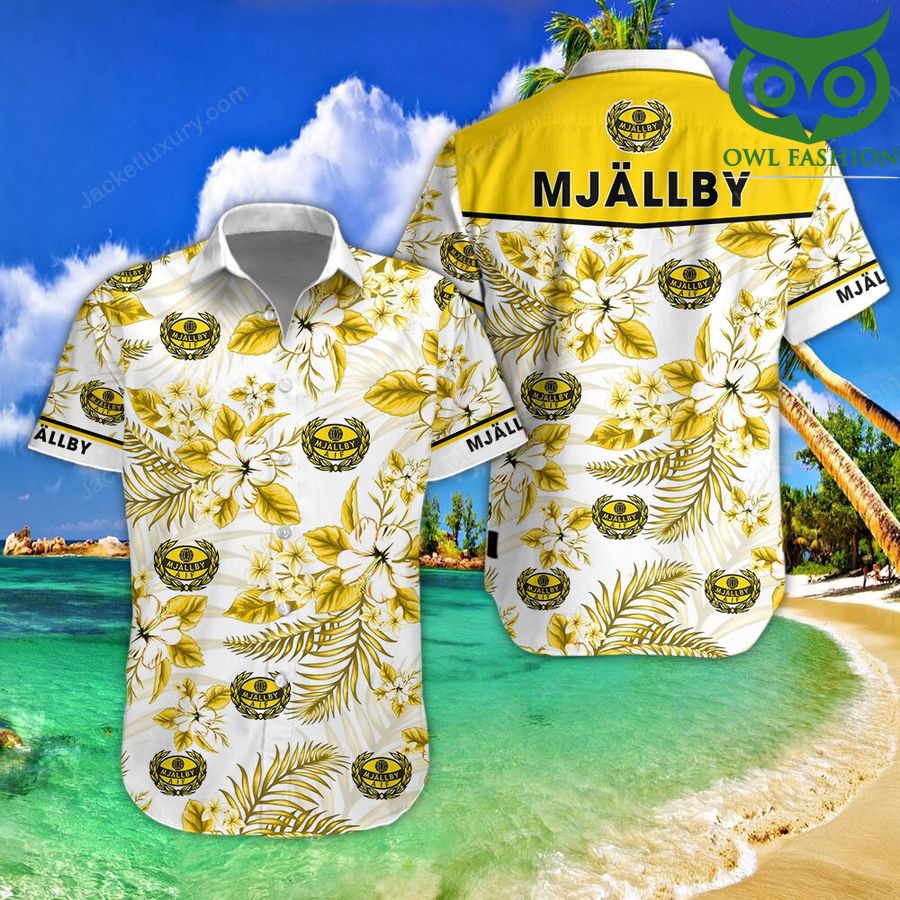 Mjallby AIF floral cool tropical Hawaiian shirt short sleeves