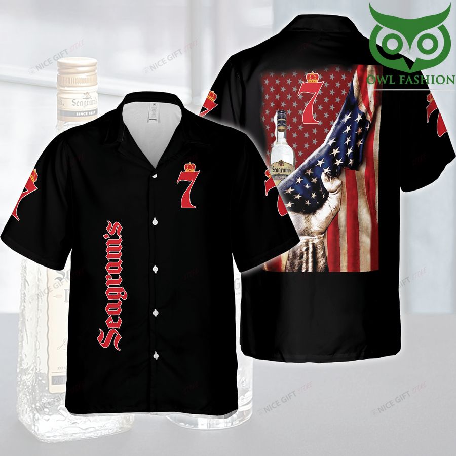 93 Seagrams holding American flag Hawaii 3D Shirt