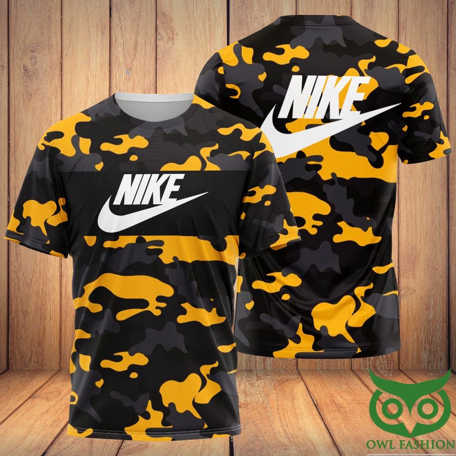17 Luxury Nike Yellow and Black 3D T shirt