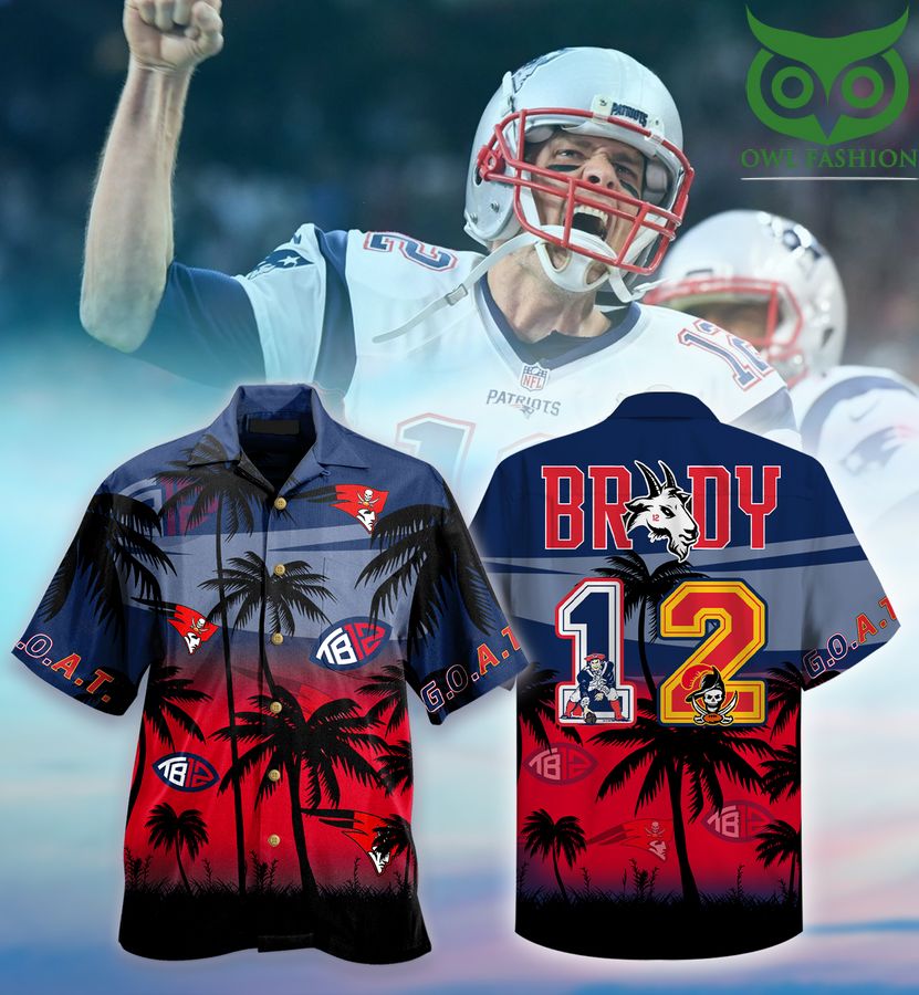 83 Tom Brady 12 Sea palm Hawaiian Shirt