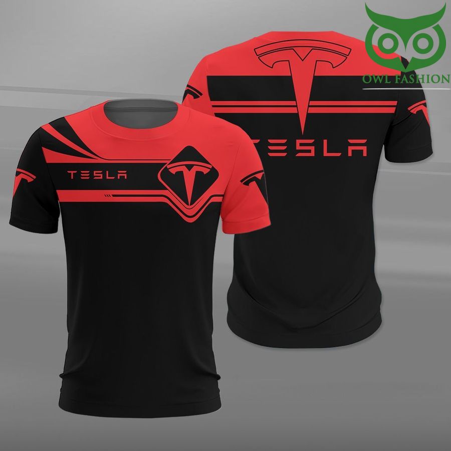 212 Tesla signature colors logo luxury 3D Shirt full printed