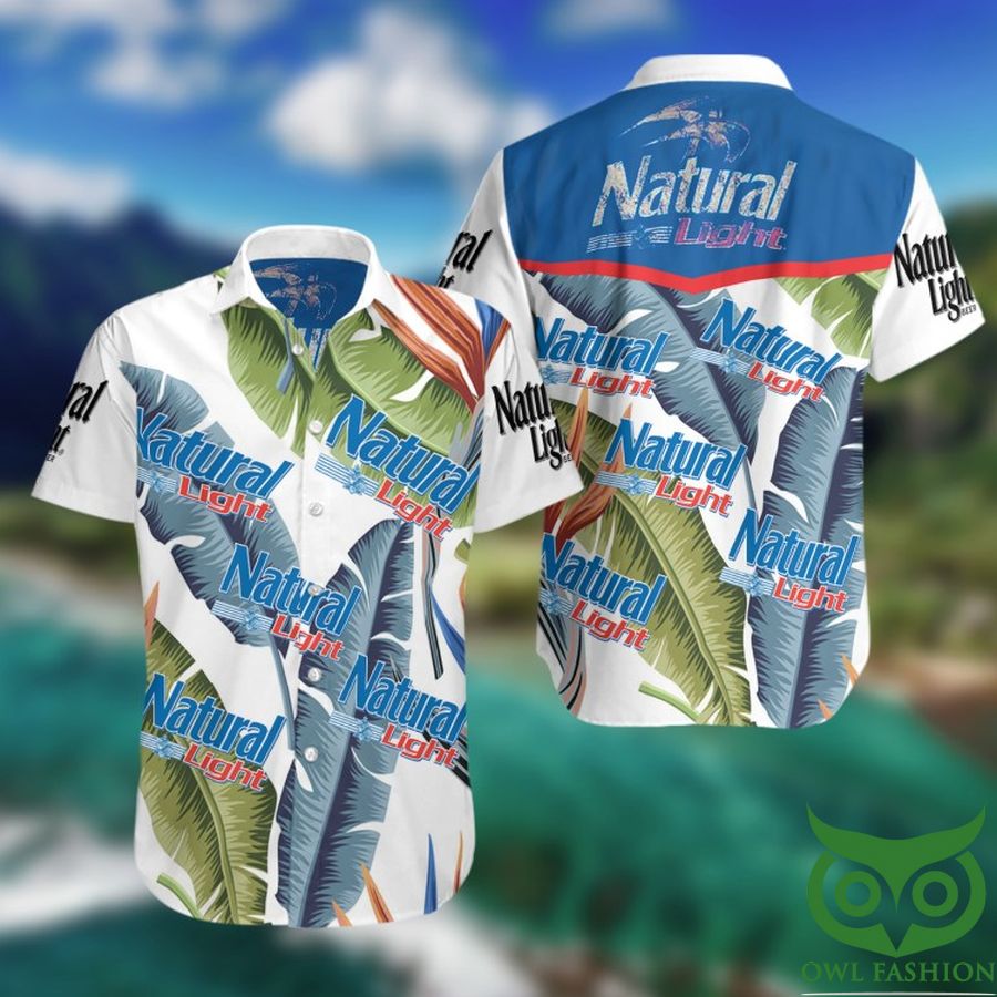 Natural Light Beer Summer Hawaiian Beach Shirt