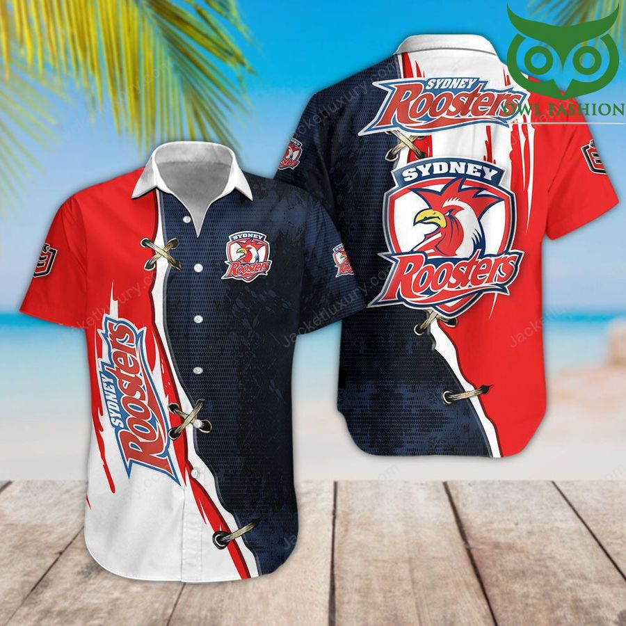 Sydney Roosters colored cool style Hawaiian shirt for summer