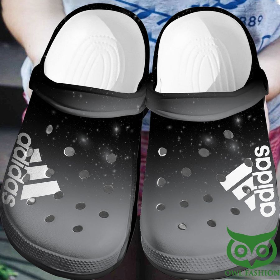 Adidas Logo Galaxy-Like Black Crocs