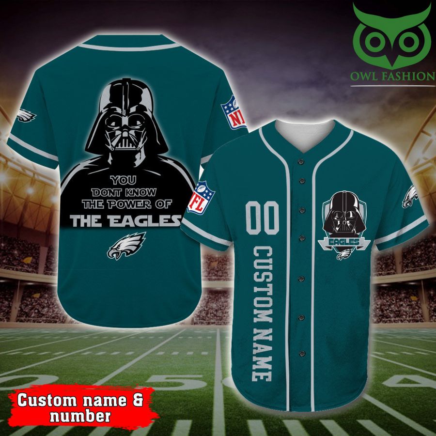 Philadelphia Eagles Baseball Jersey Darth Vader Star Wars NFL Fan Gifts Custom Name Number 
