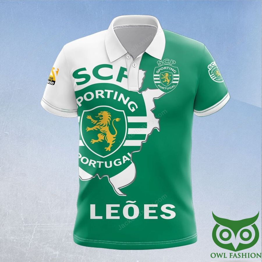 Sporting Clube de Portugal Green and White 3D Polo Jersey