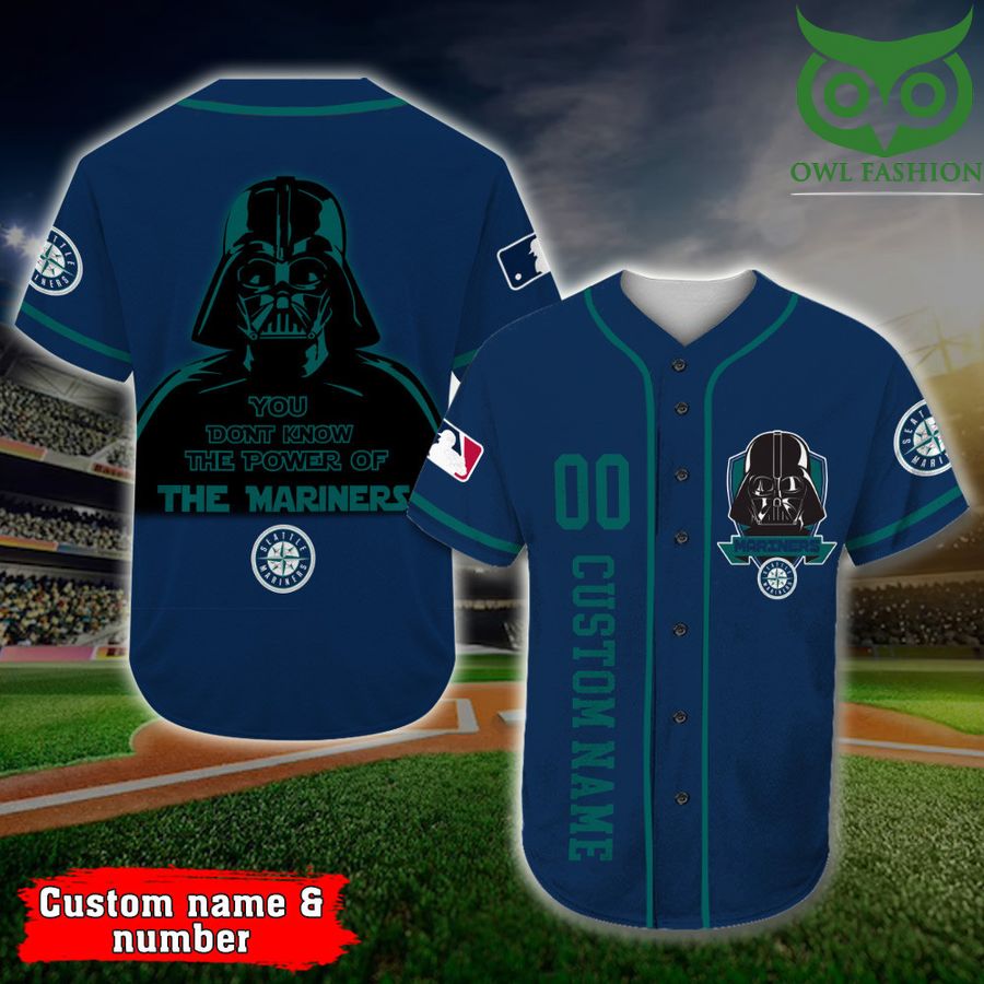 Seattle Mariners Baseball Jersey Darth Vader Star Wars MLB Fan Gifts Custom Name Number 