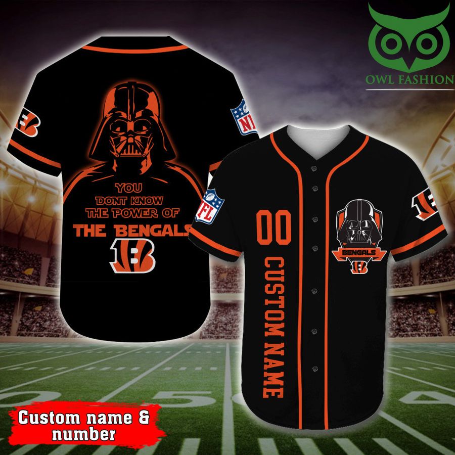 Cincinnati Bengals Baseball Jersey Darth Vader Star Wars NFL Fan Gifts Custom Name Number 