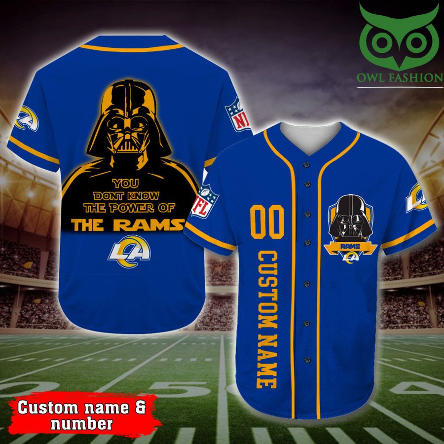 Los Angeles Rams Baseball Jersey Darth Vader Star Wars NFL Fan Gifts Custom Name Number 
