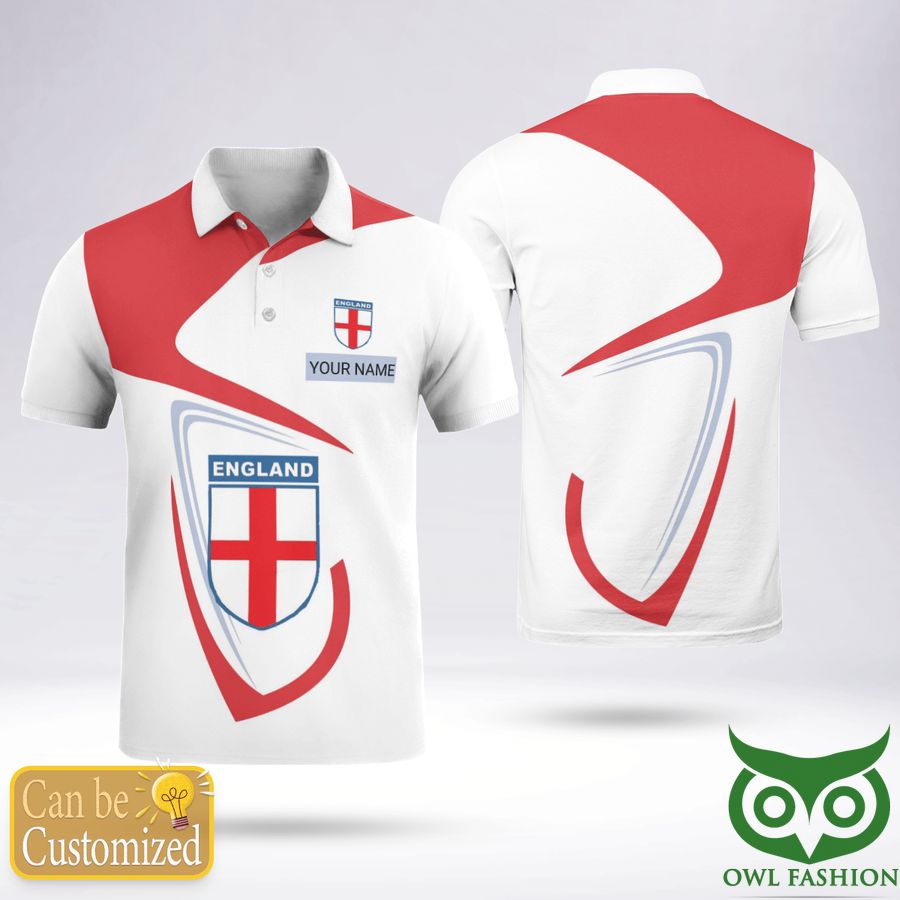 Custom Name England Worldcup 2022 Polo Shirt