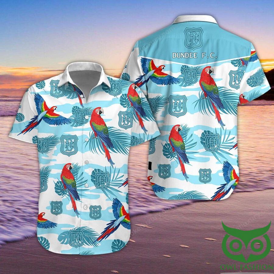 Dundee F.C. Parrot Blue White Hawaiian Shirt