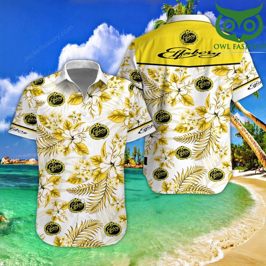 IF Elfsborg floral cool tropical Hawaiian shirt short sleeves