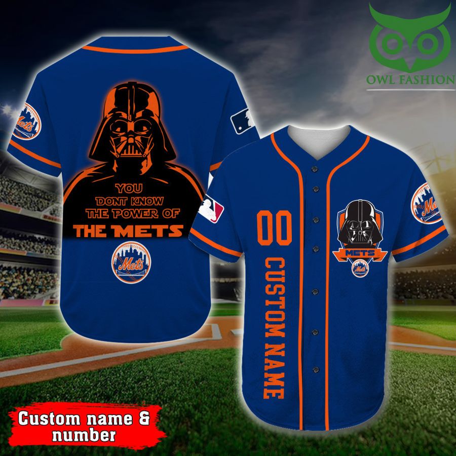 New York Mets Baseball Jersey Darth Vader Star Wars MLB Fan Gifts Custom Name Number 