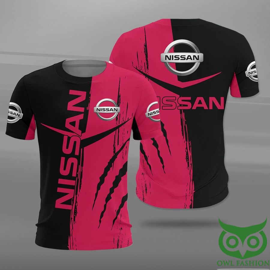 Nissan Logo Black and Pink 3D Shirt
