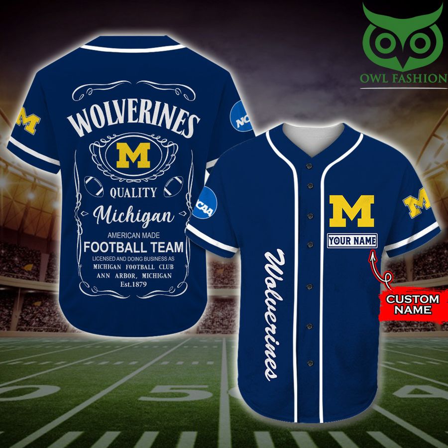Michigan Wolverines Baseball Jersey Jack Daniel NCAA Fan Gifts Custom Name 