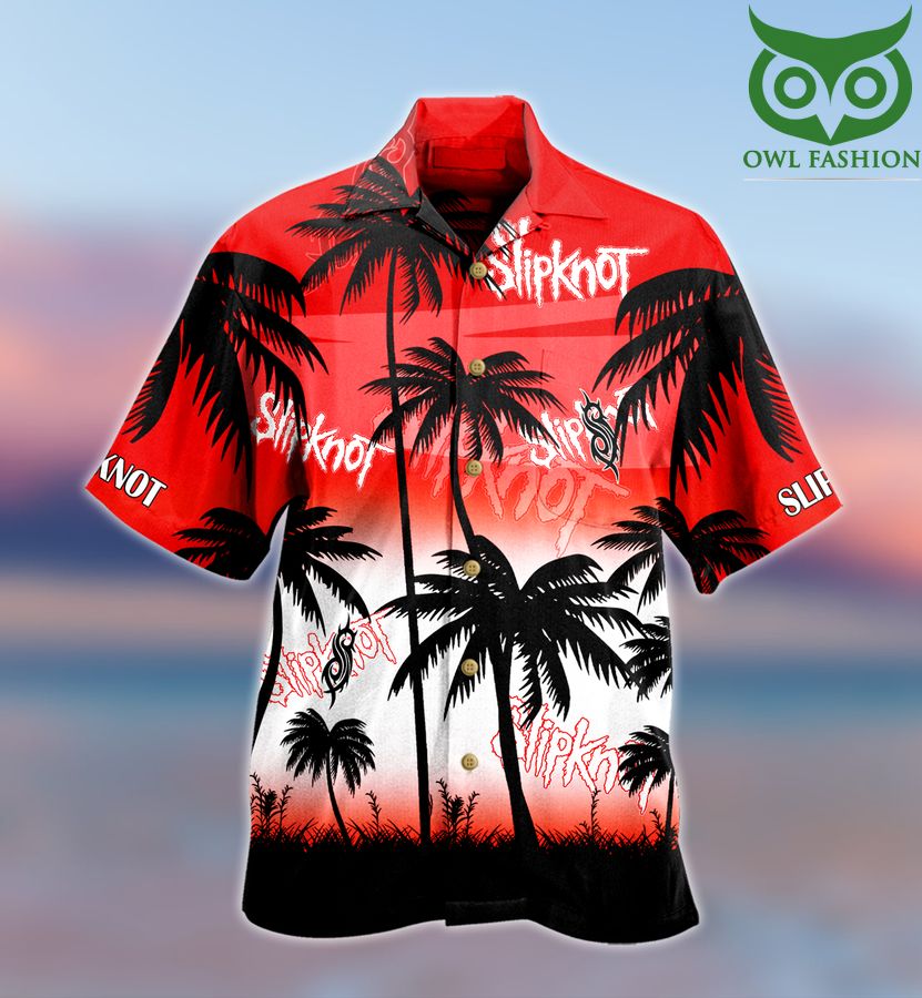 101 Slipknot Music Palm red Hawaiian Shirt