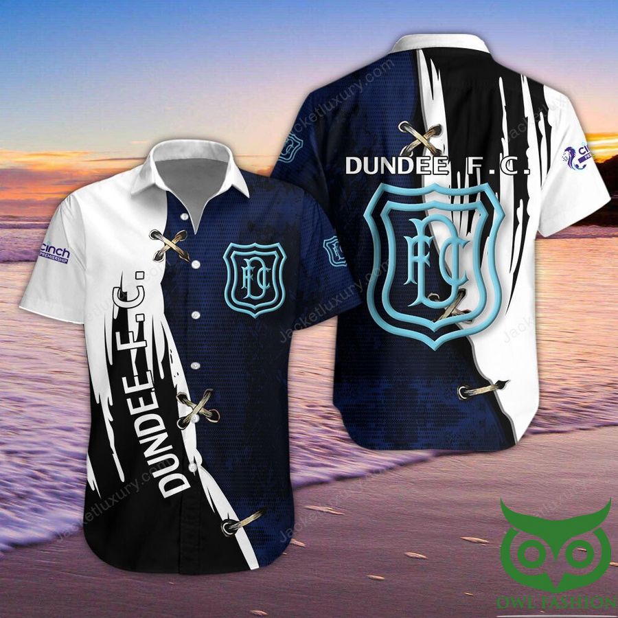 60 Dundee F.C. Dark Blue Black Hawaiian Shirt