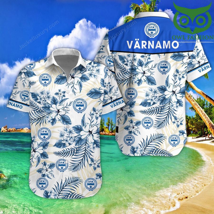 IFK Varnamo floral cool tropical Hawaiian shirt short sleeves