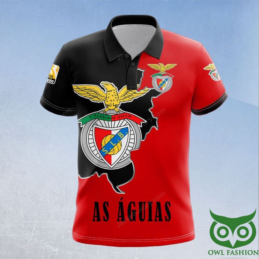 Sport Lisboa e Benfica Black and Red 3D Polo Jersey