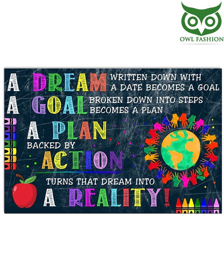 A Dream Written Down With A Date Becomes A Goal Poster 