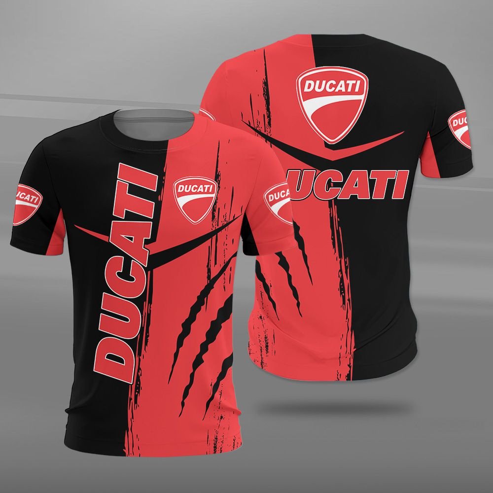 Ducati Logo Red and Black 3D Shirt