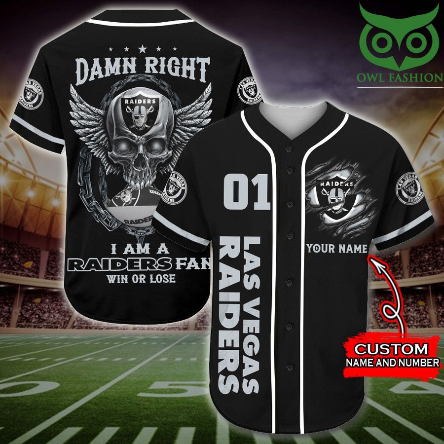 Las Vegas Raiders Luxury NFL Custom Name Number Baseball Jersey Shirt