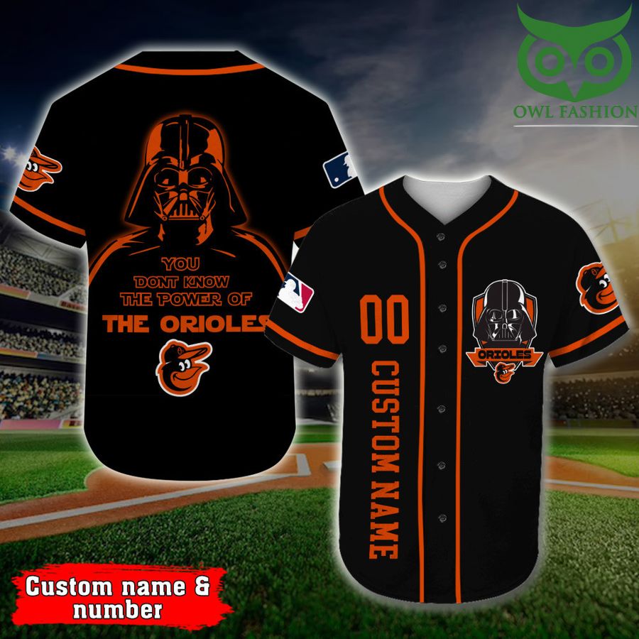 Baltimore Orioles Baseball Jersey Darth Vader Star Wars MLB Fan Gifts Custom Name Number 