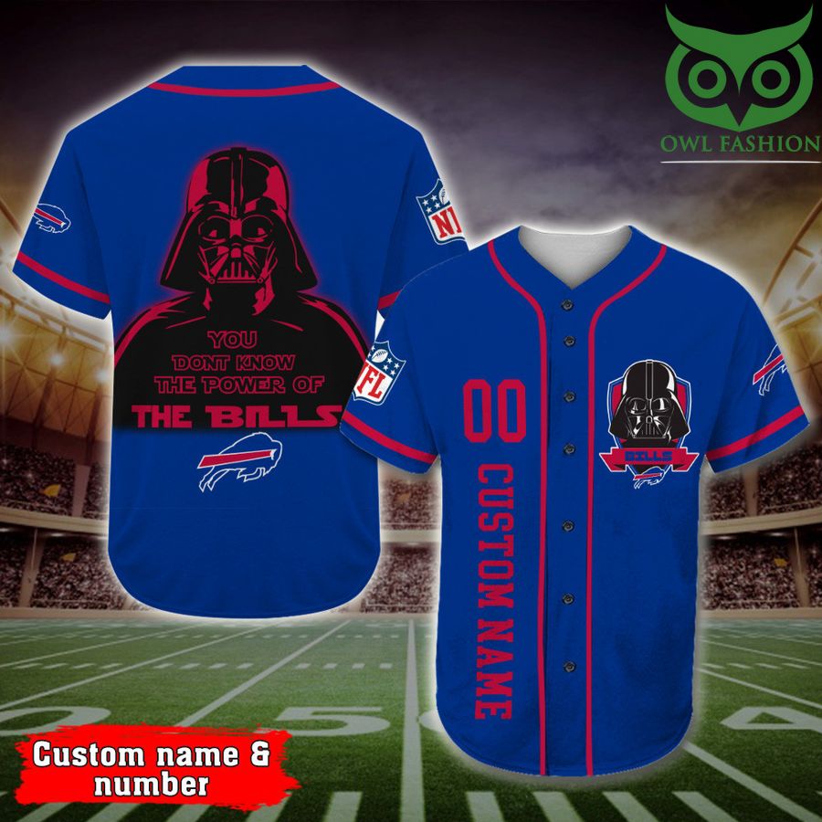 Buffalo Bills Baseball Jersey Darth Vader Star Wars NFL Fan Gifts Custom Name Number 