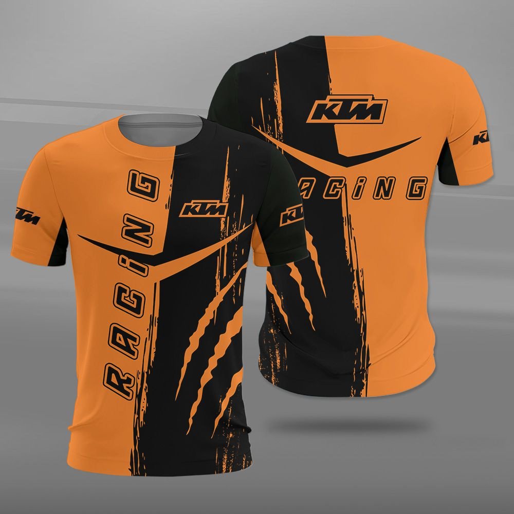 KTM Racing Logo Orange and Black 3D Shirt