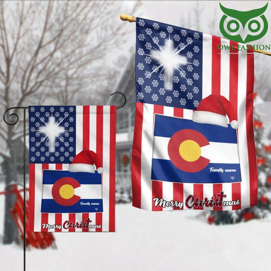 Colorado State And Jesus Merry Christ-mas Custom Flag