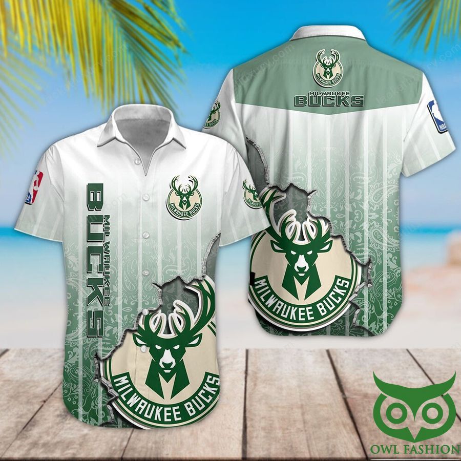 Milwaukee Bucks Green Hawaiian Shirt