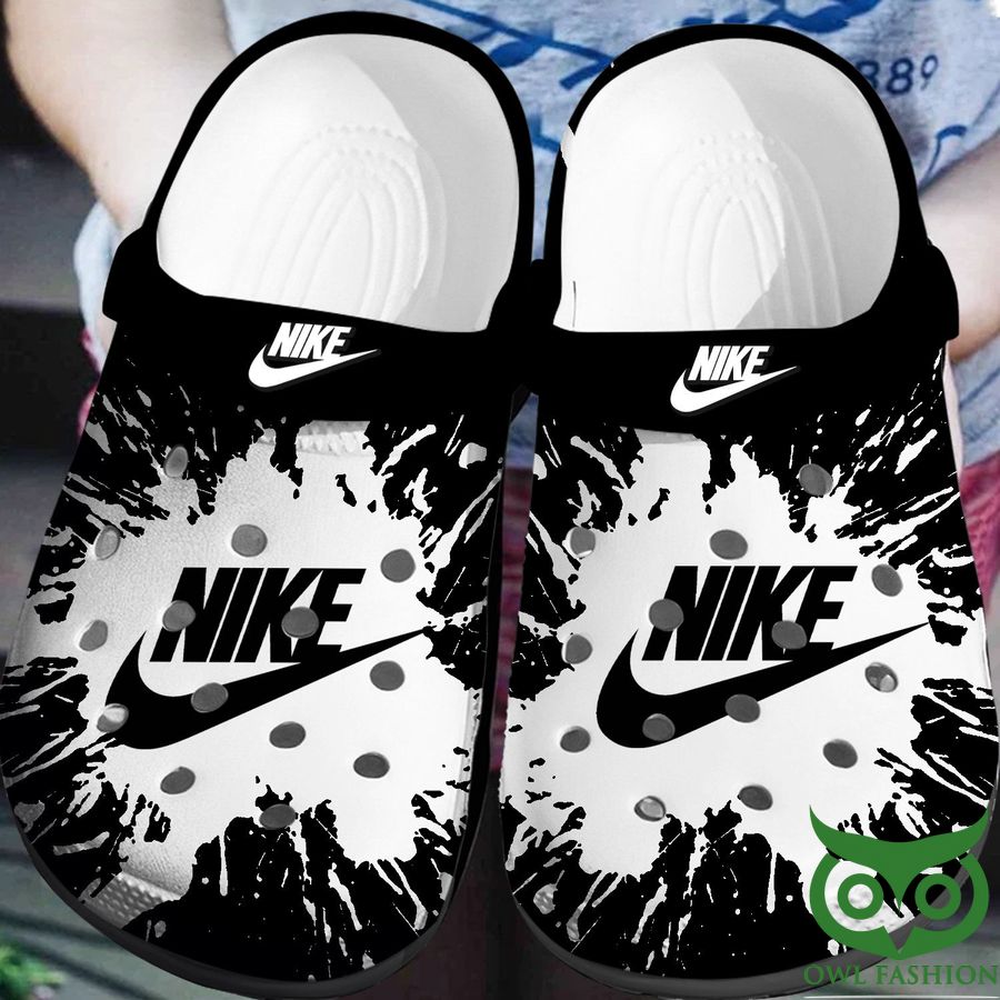 Nike US Splash on White Crocs