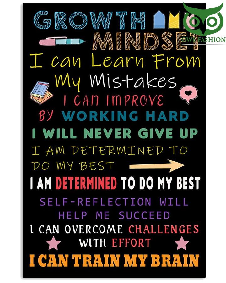 Growth Mindset I Can Learn From My Mistakes Vertical Poster 