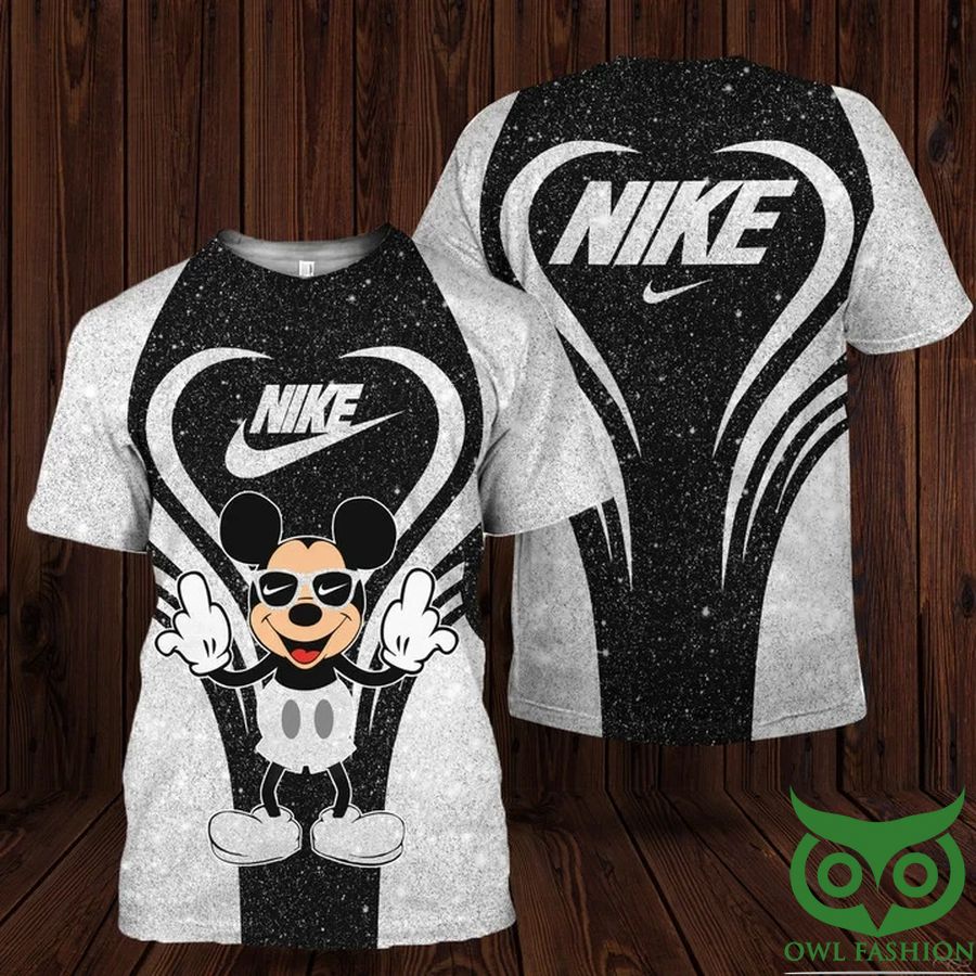 Luxury Nike Twinkle Gray Mickey Mouse 3D T-shirt