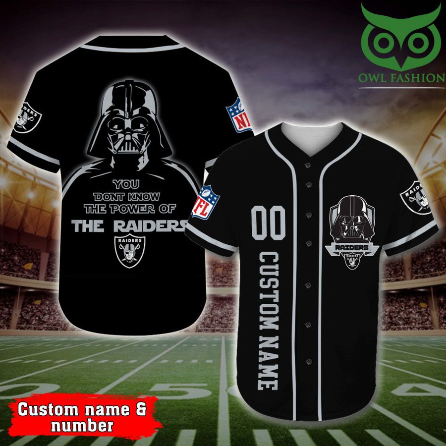 Las Vegas Raiders Baseball Jersey Darth Vader Star Wars NFL Custom Name Number 