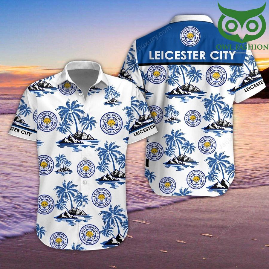 Leicester City F.C floral cool tropical Hawaiian shirt short sleeves
