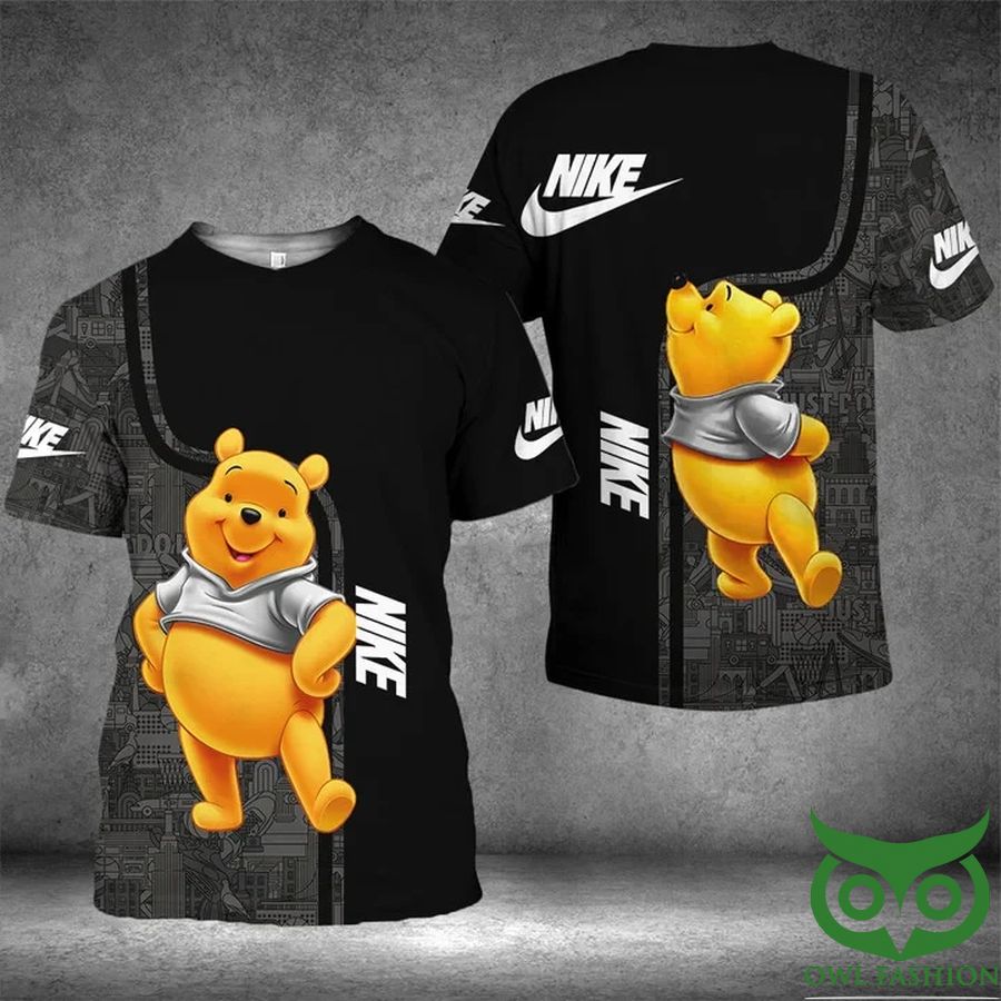 Luxury Nike Winnie the Pooh Black 3D T-shirt