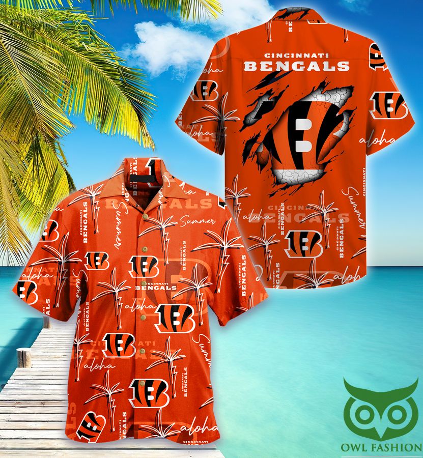 Cincinnati Bengals NFL Palm On Elie Hawaiian Shirt
