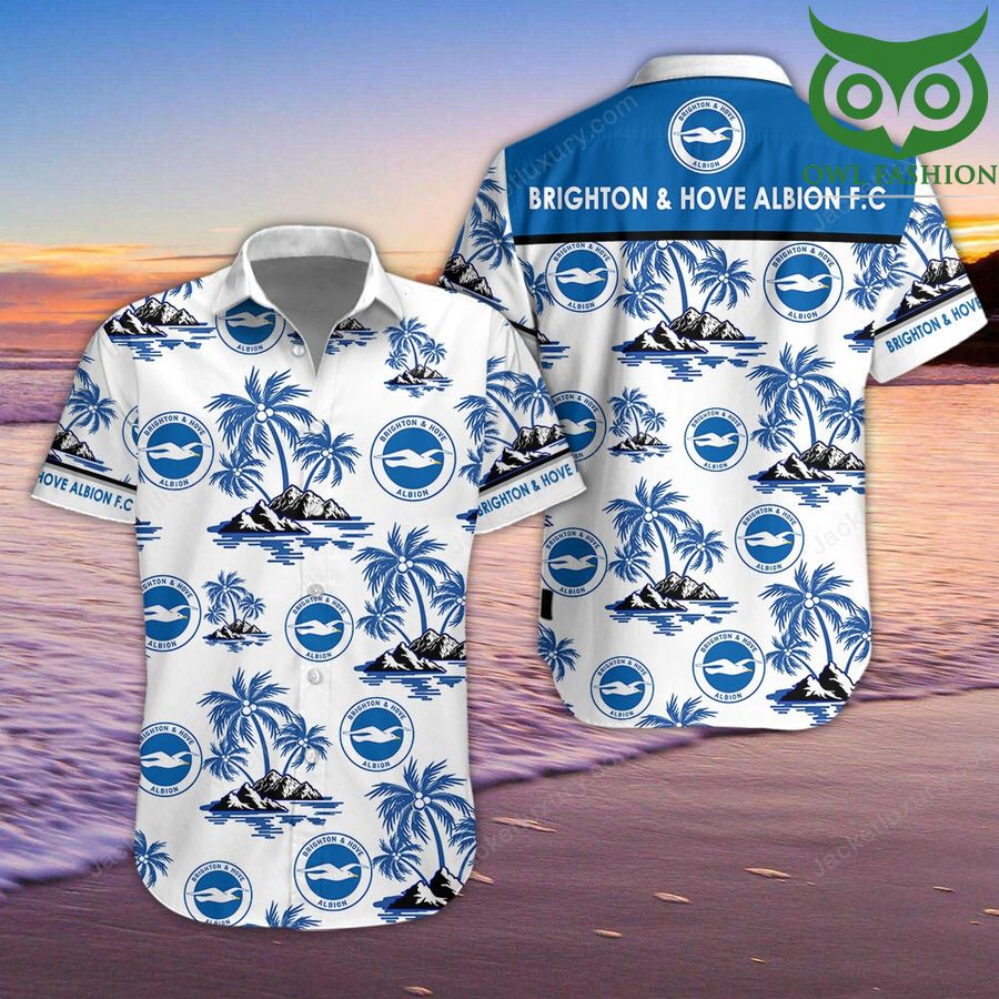 Brighton and Hove Albion F.C floral cool tropical Hawaiian shirt short sleeves