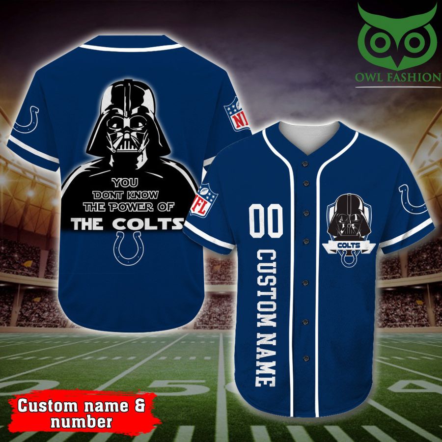 Indianapolis Colts Baseball Jersey Darth Vader Star Wars NFL Custom Name Number 