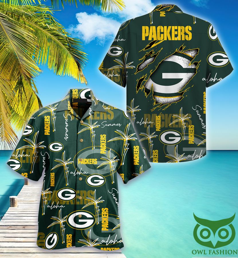 Green Bay Packers NFL Palm On Elie Hawaiian Shirt