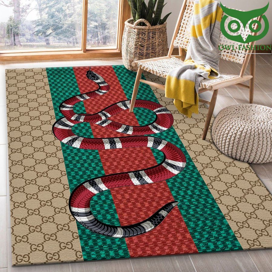 4 Gucci Area Rug Living Room Carpet red snake Christmas Gift Floor Decor The US Decor
