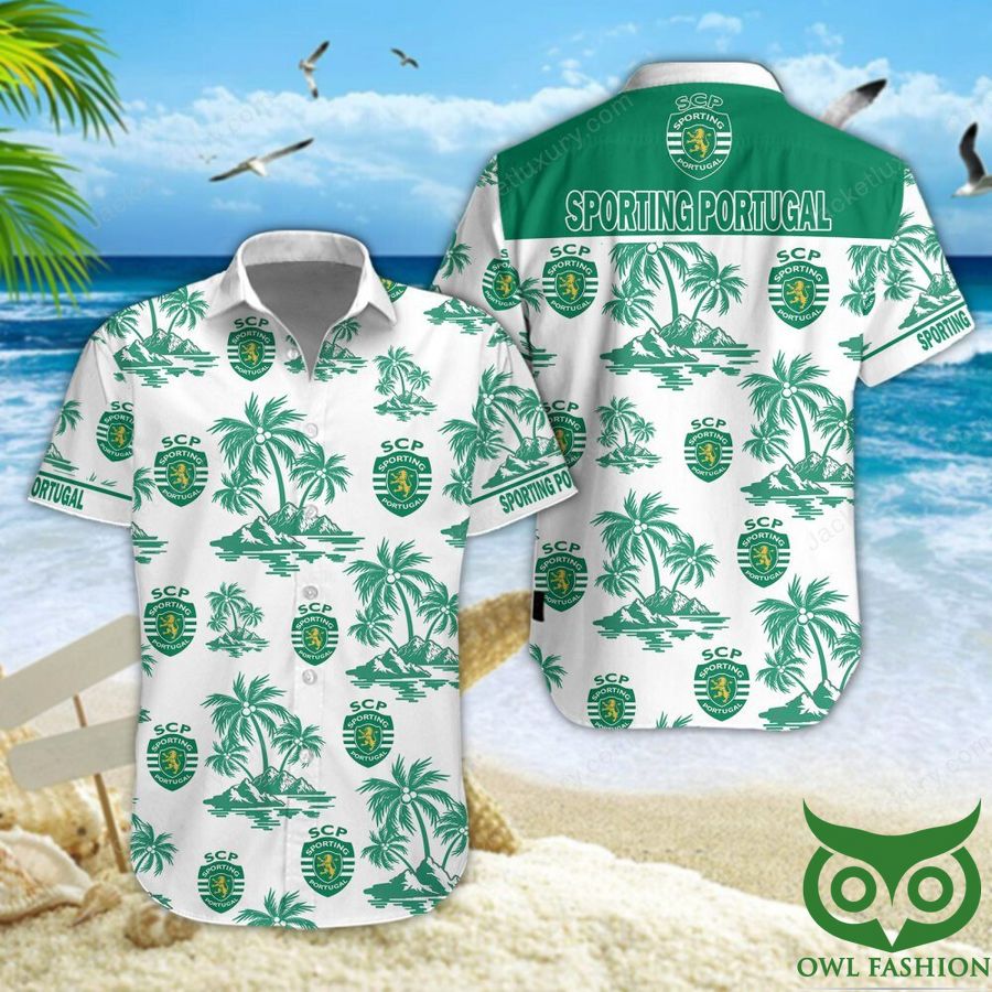 83 Sporting Clube de Portugal Green Island Hawaiian Shirt
