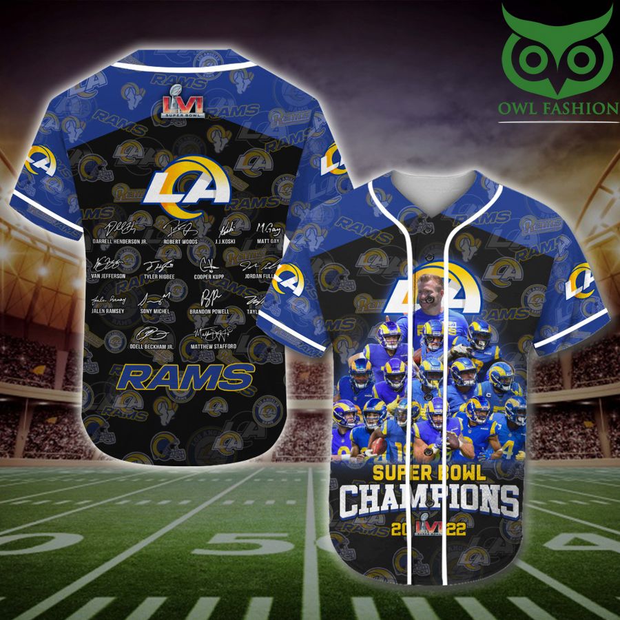 54 NFL 2022 Super bowl champion Los Angeles Rams Baseball Jersey Shirt